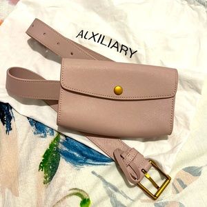 Auxiliary Leather Snap Belt Bag